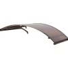 Clearance Pensilina da esterno ad arco essenza con supporto marrone e copertura in policarbonato compatto satinato bronzo, 160x120 cm Coperture Per Esterno E Accessori