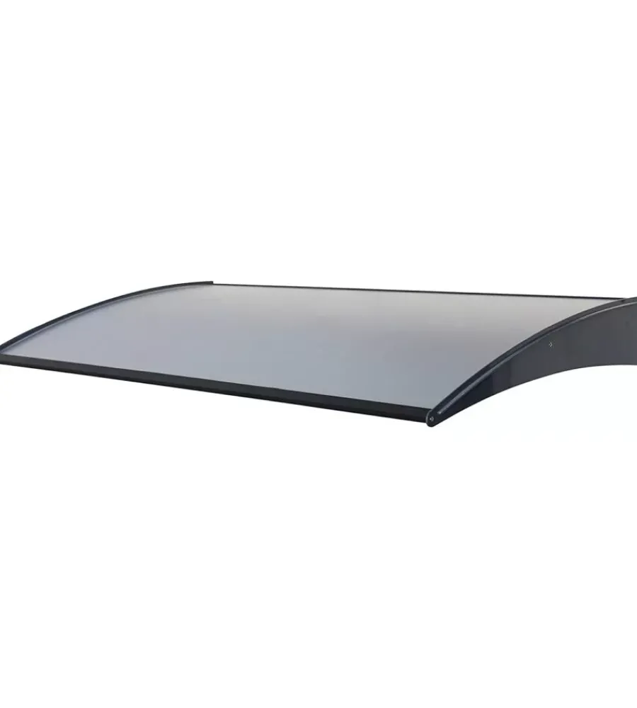 Coperture Per Esterno E Accessori- Pensilina da esterno essenza in alluminio e copertura in alluminio composito, 140x75 cm