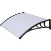 Coperture Per Esterno E Accessori|Pensilina essenza in policarbonato satinato nero 100x150 cm