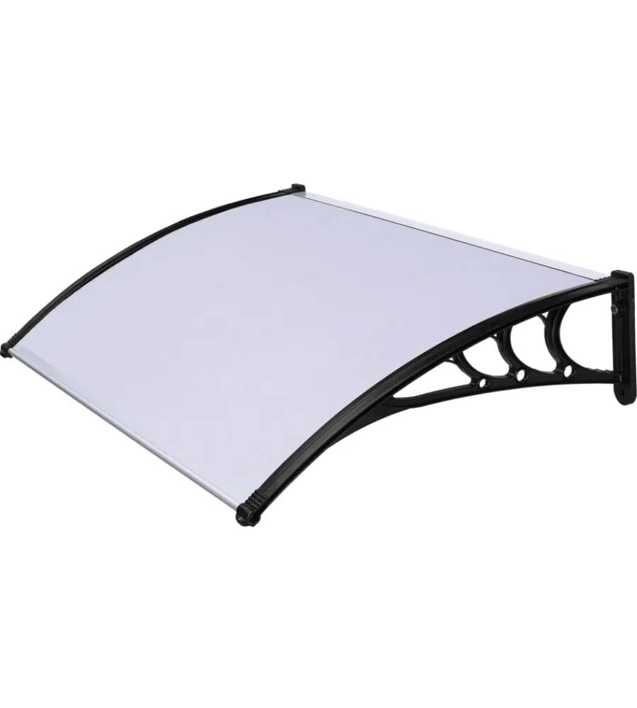 Coperture Per Esterno E Accessori|Pensilina essenza in policarbonato satinato nero 100x150 cm