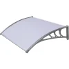 Coperture Per Esterno E Accessori|Pensilina essenza in policarbonato satinato grigio 130x100 cm