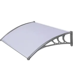 Coperture Per Esterno E Accessori|Pensilina essenza in policarbonato satinato grigio 130x100 cm