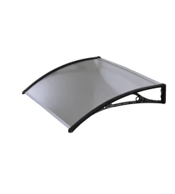 Sale Pensilina in policarbonato trasparente nero essenza 100x70 cm Coperture Per Esterno E Accessori