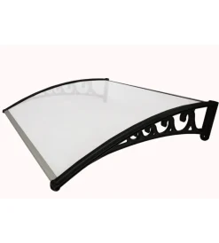 Online Pensilina in policarbonato nero 120x100 cm Coperture Per Esterno E Accessori