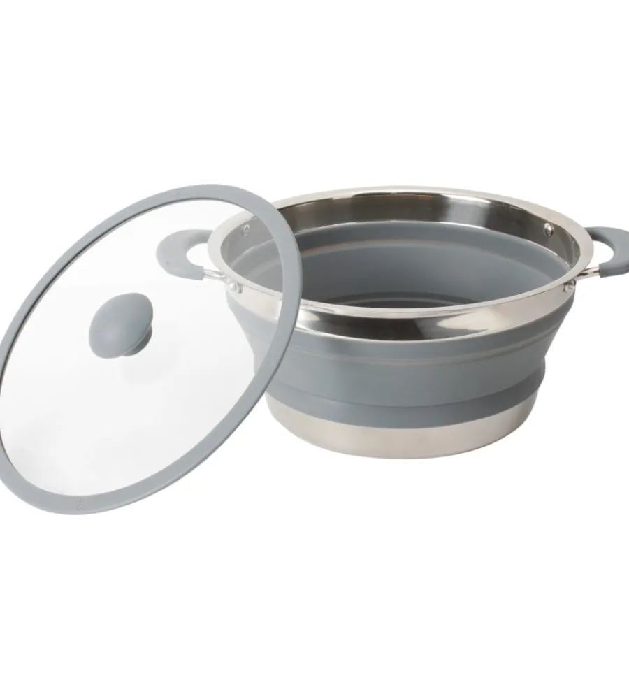 Campeggio-Brunner Pentola da campeggio collassabile "volcano fold-away ø 20" in plastica e acciaio inox