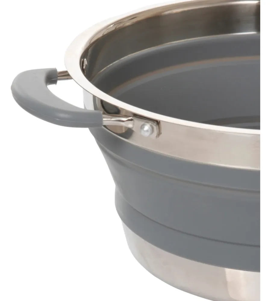 Campeggio-Brunner Pentola da campeggio collassabile "volcano fold-away ø 20" in plastica e acciaio inox