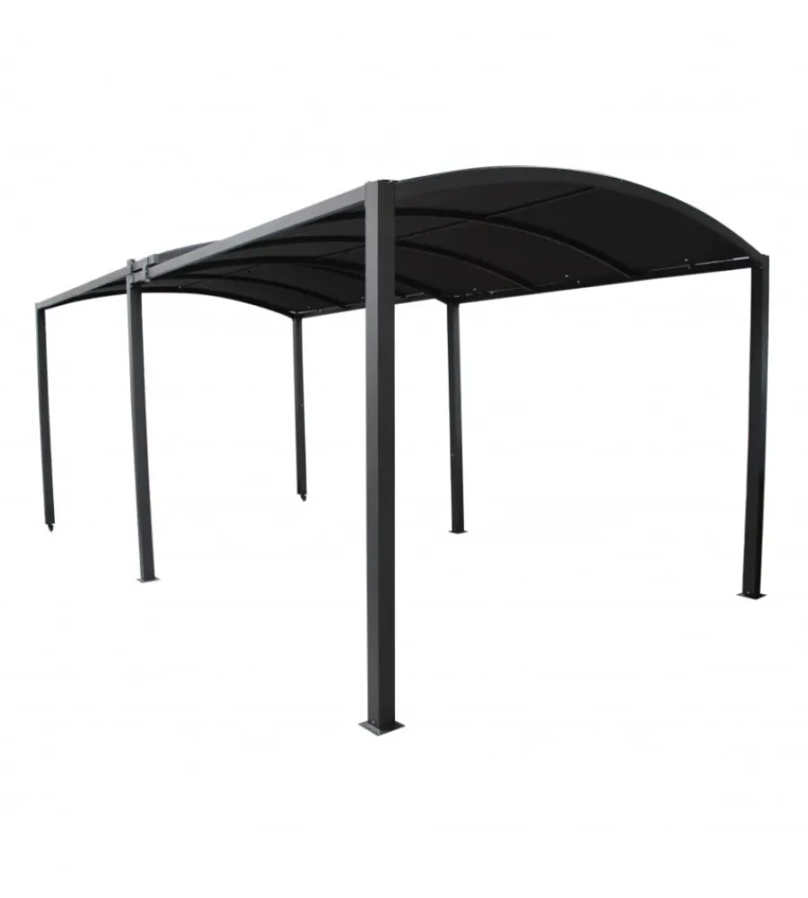 Coperture Per Esterno E Accessori- Pergola allungabile elica garden "tucson" in metallo antracite 300/600x300x230 cm