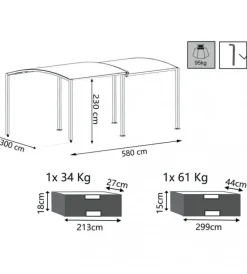 Coperture Per Esterno E Accessori- Pergola allungabile elica garden