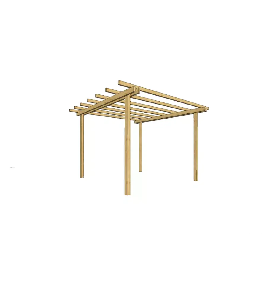 Coperture Per Esterno E Accessori|Pergola autoportante da esterno in legno, 240x300 cm