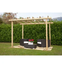 Coperture Per Esterno E Accessori|Pergola autoportante da esterno in legno, 240x300 cm