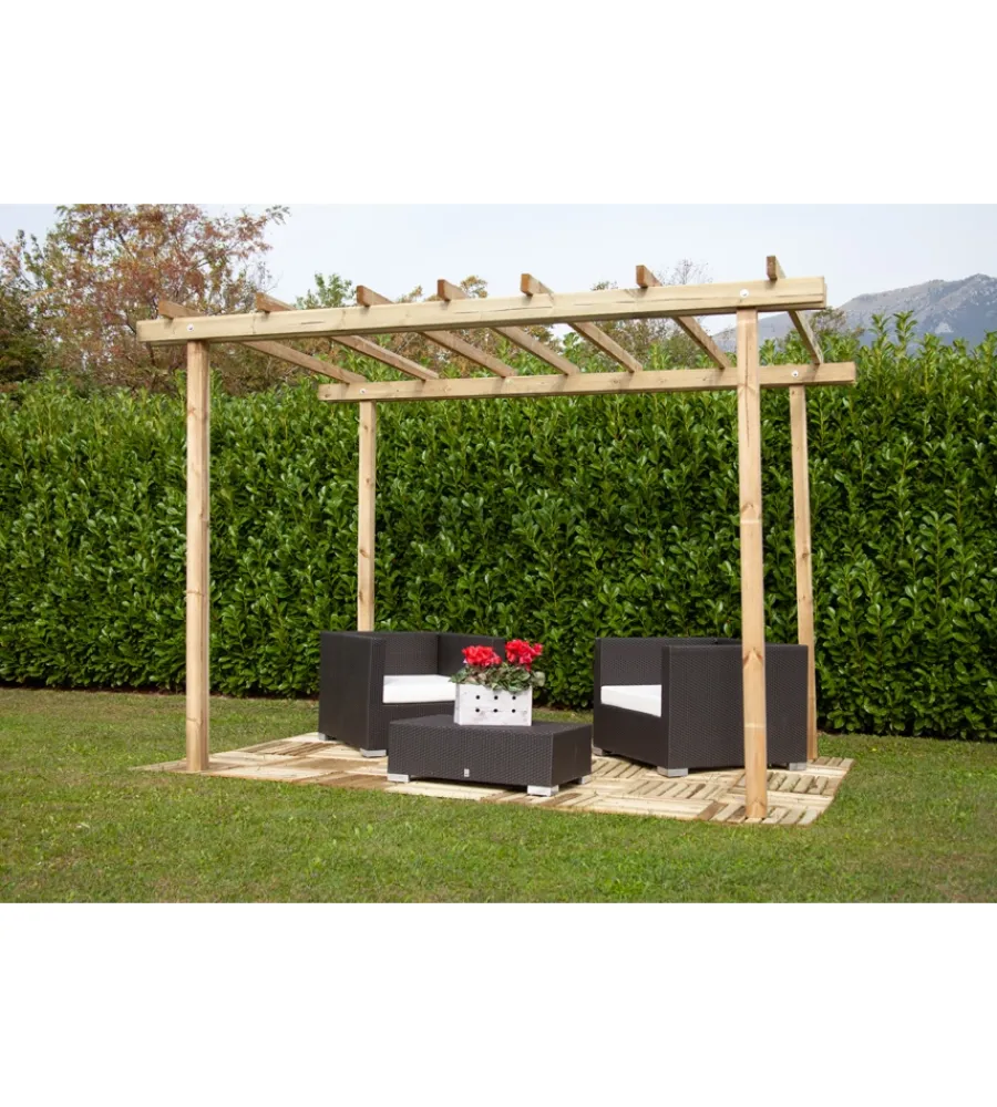 Coperture Per Esterno E Accessori|Pergola autoportante da esterno in legno, 240x300 cm