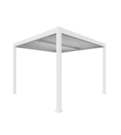 Coperture Per Esterno E Accessori|Pergola bioclimatica da esterno "artemide" in alluminio bianco 3x3 m