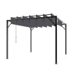 Sale Pergola bioclimatica da esterno "louver" in acciaio grigio 3x3 m Coperture Per Esterno E Accessori
