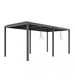 Coperture Per Esterno E Accessori- Pergola bioclimatica elica garden antracite 7,8x4x2,5 m
