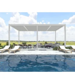Outlet Pergola bioclimatica elica garden bianco 5,8x3x2,5 mt Coperture Per Esterno E Accessori