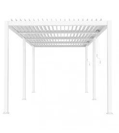 Outlet Pergola bioclimatica elica garden bianco 5,8x3x2,5 mt Coperture Per Esterno E Accessori