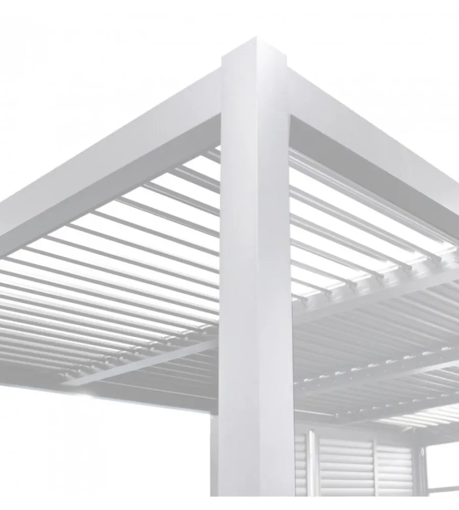 Outlet Pergola bioclimatica elica garden bianco 5,8x3x2,5 mt Coperture Per Esterno E Accessori