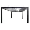 Coperture Per Esterno E Accessori- Pergola bioclimatica motorizzata riviera "bouganville" in alluminio antracite 400x400x250 cm
