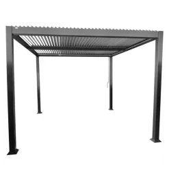 Coperture Per Esterno E Accessori- Pergola bioclimatica riviera "solanum plus" in alluminio antracite 300x400x240 cm