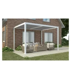Coperture Per Esterno E Accessori|Pergola bioclimatica riviera "solanum plus" in alluminio bianco 300x400x240 cm