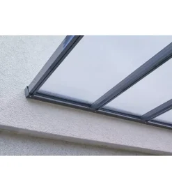Clearance Pergola da esterno in alluminio colore antracite con copertura in policarbonato, 5x3 metri Coperture Per Esterno E Accessori