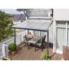 Coperture Per Esterno E Accessori|Pergola da esterno in alluminio colore antracite con copertura in policarbonato, 3x3 metri