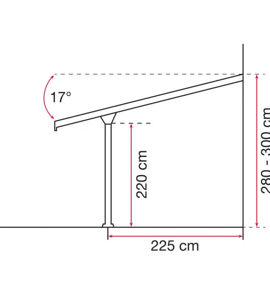 Coperture Per Esterno E Accessori|Pergola da esterno in alluminio colore antracite con copertura in policarbonato, 3x3 metri