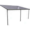 Sale Pergola da esterno "patio" in alluminio antracite e policarbonato trasparente, 4x5 metri Coperture Per Esterno E Accessori