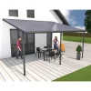 Coperture Per Esterno E Accessori- Pergola da esterno "patio" in alluminio antracite e policarbonato opale, 5x4 metri