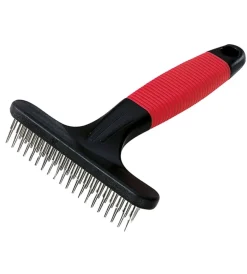 Ferplast Cura Igiene|Pettine per cani pelo medio e lungo "gro 5874" a rastrello con doppia fila di denti rotanti