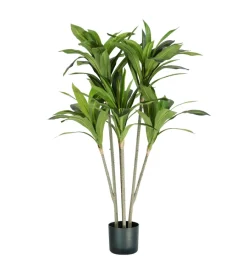 Fiori Artificiali- Pianta di dracaena in polietilene con 88 foglie, 130 cm