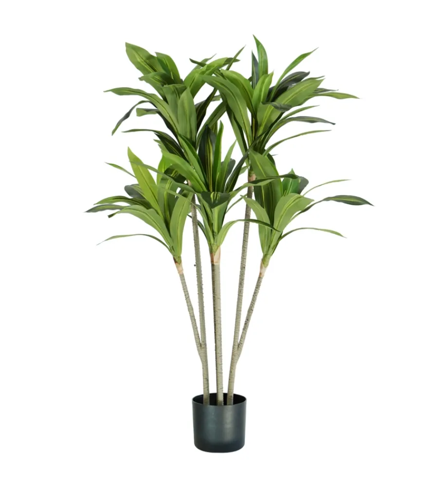 Fiori Artificiali- Pianta di dracaena in polietilene con 88 foglie, 130 cm