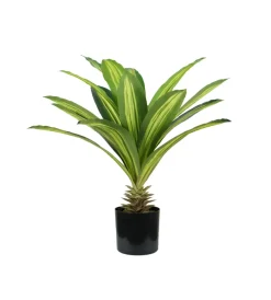 New Pianta di dracaena in polietilene con 19 foglie, 60 cm Fiori Artificiali