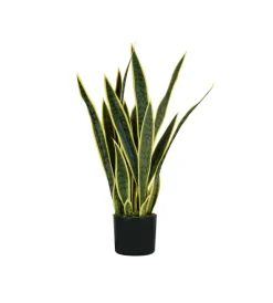 Fiori Artificiali- Pianta di sansevieria in polietilene con 21 foglie, 75 cm