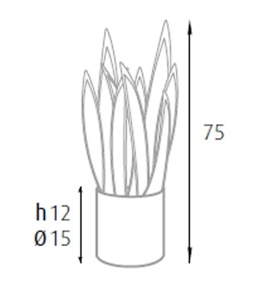 Fiori Artificiali- Pianta di sansevieria in polietilene con 21 foglie, 75 cm