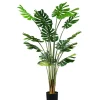 Fiori Artificiali- Pianta monstera in polietilene con 16 foglie, 170 cm