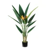 Online Pianta strelitzia in polietilene con 12 foglie e 2 fiori, 120 cm Fiori Artificiali