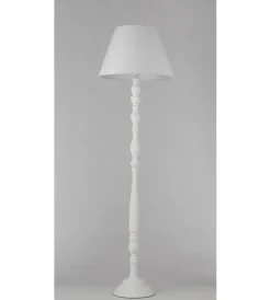 Illuminazione Per Interno|Piantana "bourlesque" in legno bianco 156x45 cm, max 60w