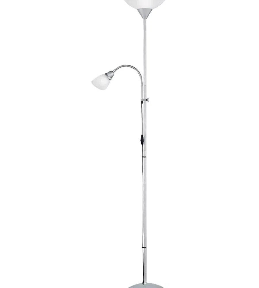 Illuminazione Per Interno|Piantana con braccio per lettura colore bianco, 180 cm