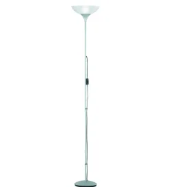 Illuminazione Per Interno|Piantana "dezwo" titanio e bianco e27, 180 cm