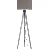 Illuminazione Per Interno|Piantana "gallery" in legno e tessuto grigio decape, h156 cm