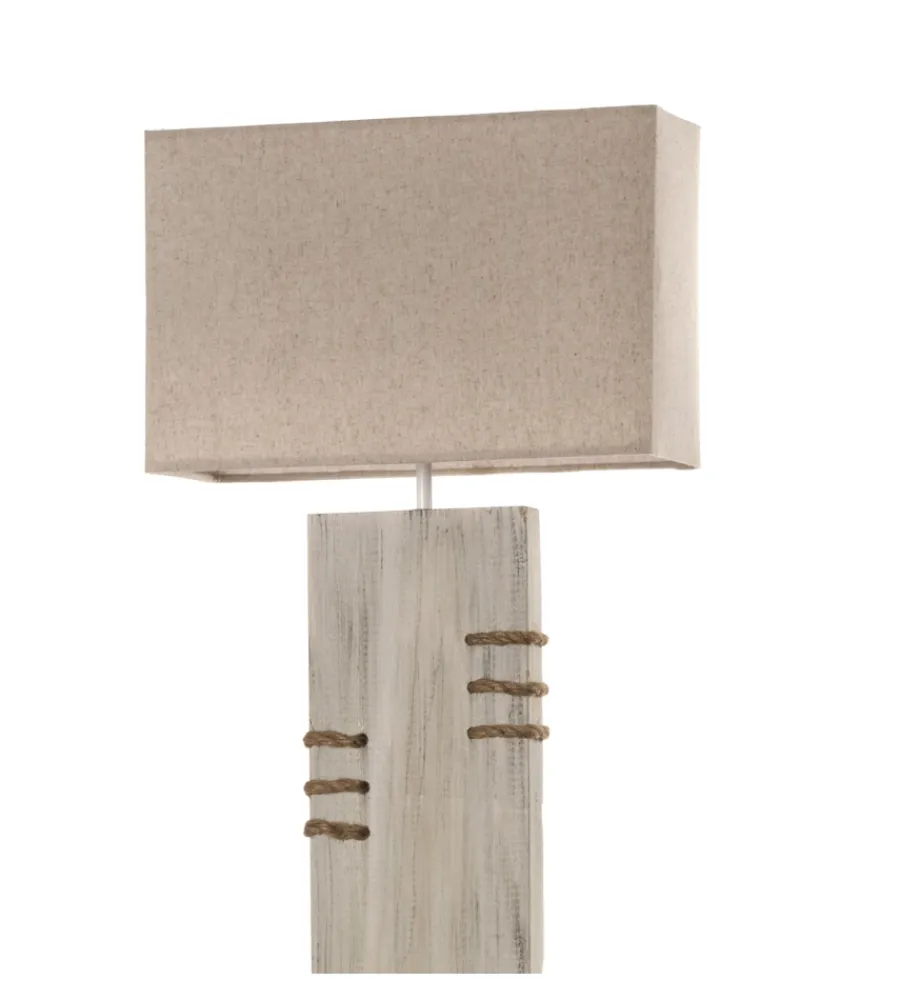 Sale Piantana "gea" legno e corda, e27 Illuminazione Per Interno