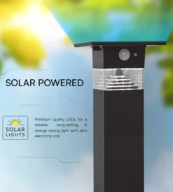 Illuminazione Per Esterno- Piantana led solare da esterno vtac nero 3000k