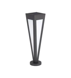 Illuminazione Per Esterno- Piantana led solare da esterno vtac nero a cono con telecomando 3000k