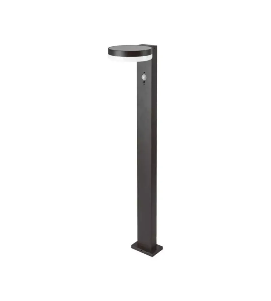Piantana led solare da esterno vtac nero rotonda 3000k Illuminazione Per Esterno