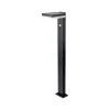 Illuminazione Per Esterno|Piantana led solare da esterno vtac quadrata nero 3000k