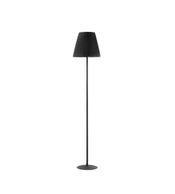 Hot Piantana "loris" nero con paralume nero, e27 Illuminazione Per Interno