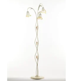 Clearance Piantana "lucrezia" in metallo avorio, e14 Illuminazione Per Interno