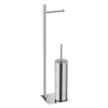 Accessori Bagno|Piantana portarotolo e scopino wc gedy "trilly" in acciaio inox cromato