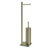 Hot Piantana portarotolo e scopino wc gedy "trilly" in acciaio inox oro spazzolato Accessori Bagno